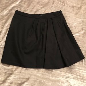 J. Crew Black Pleated Mini Skirt Size 2